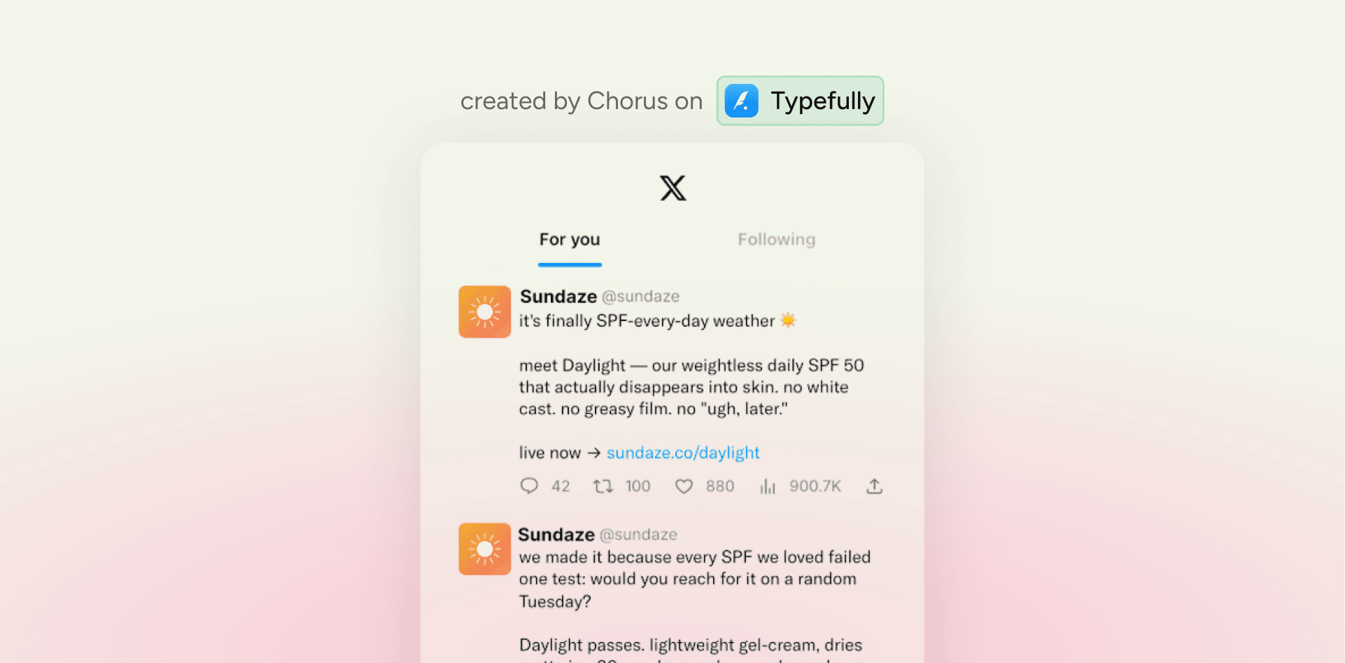 Content created by a Chorus Marketing agent
